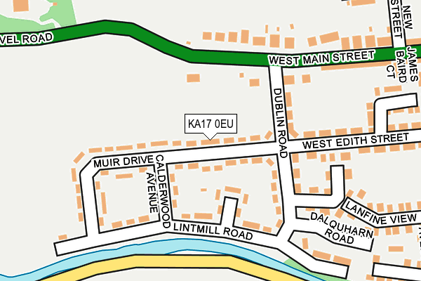 KA17 0EU map - OS OpenMap – Local (Ordnance Survey)