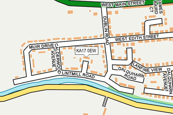 KA17 0EW map - OS OpenMap – Local (Ordnance Survey)