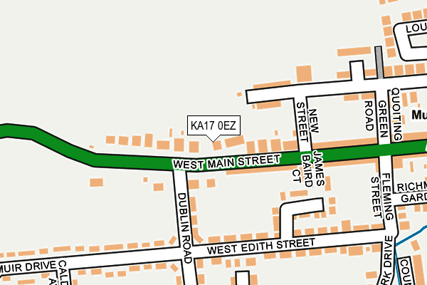 KA17 0EZ map - OS OpenMap – Local (Ordnance Survey)