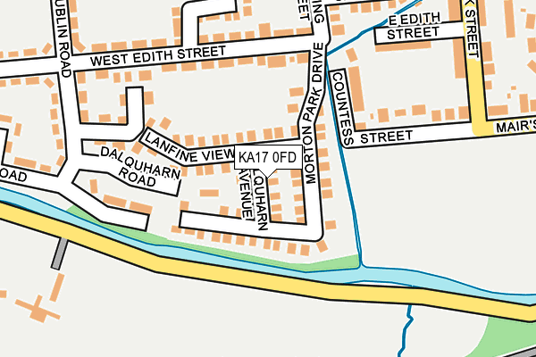 KA17 0FD map - OS OpenMap – Local (Ordnance Survey)