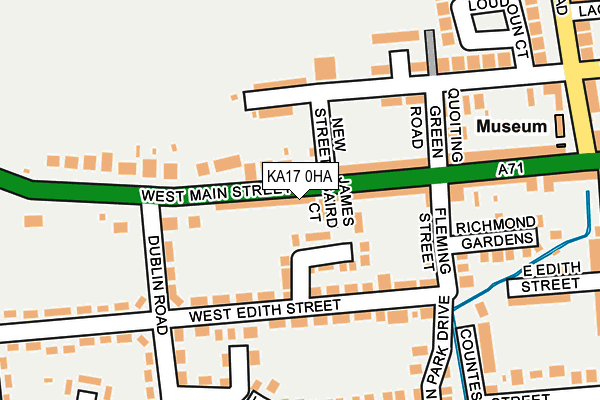 KA17 0HA map - OS OpenMap – Local (Ordnance Survey)