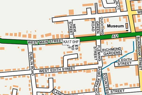 KA17 0HF map - OS OpenMap – Local (Ordnance Survey)