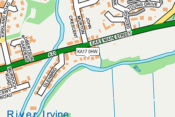KA17 0HW map - OS OpenMap – Local (Ordnance Survey)