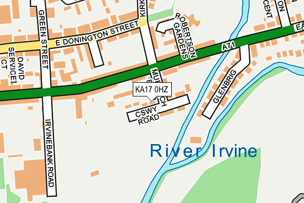 KA17 0HZ map - OS OpenMap – Local (Ordnance Survey)