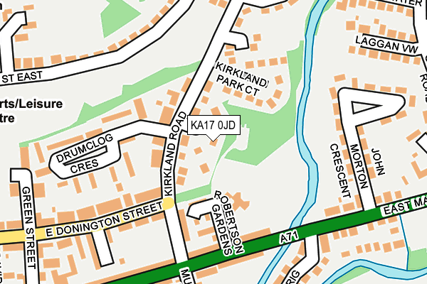 KA17 0JD map - OS OpenMap – Local (Ordnance Survey)