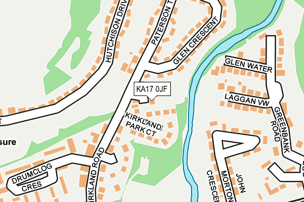 KA17 0JF map - OS OpenMap – Local (Ordnance Survey)