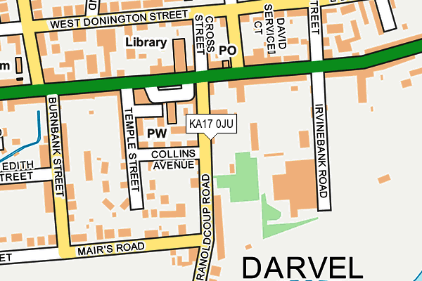 KA17 0JU map - OS OpenMap – Local (Ordnance Survey)