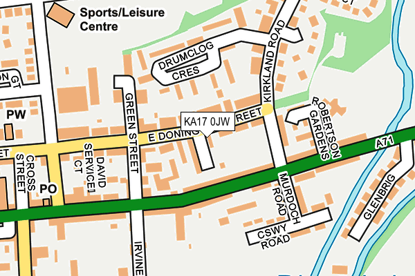 KA17 0JW map - OS OpenMap – Local (Ordnance Survey)