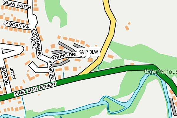KA17 0LW map - OS OpenMap – Local (Ordnance Survey)