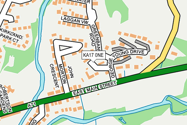 KA17 0NE map - OS OpenMap – Local (Ordnance Survey)