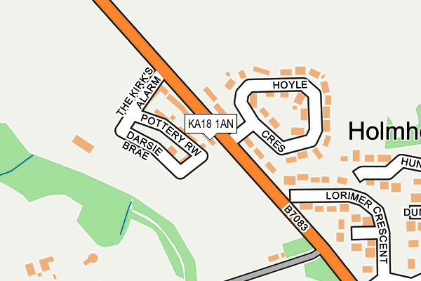 KA18 1AN map - OS OpenMap – Local (Ordnance Survey)