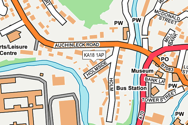 KA18 1AP map - OS OpenMap – Local (Ordnance Survey)