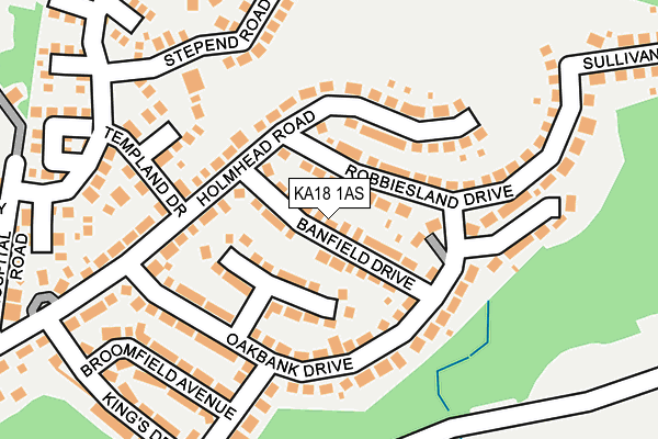KA18 1AS map - OS OpenMap – Local (Ordnance Survey)