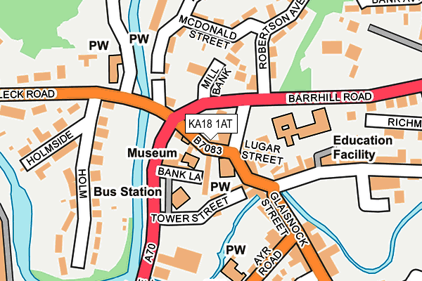 KA18 1AT map - OS OpenMap – Local (Ordnance Survey)