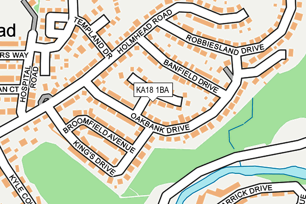 KA18 1BA map - OS OpenMap – Local (Ordnance Survey)