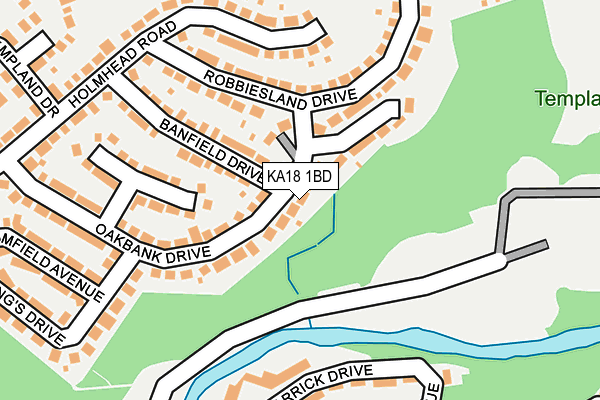 KA18 1BD map - OS OpenMap – Local (Ordnance Survey)