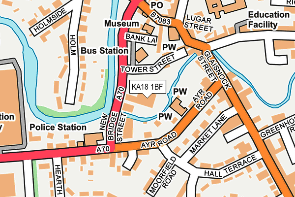 KA18 1BF map - OS OpenMap – Local (Ordnance Survey)