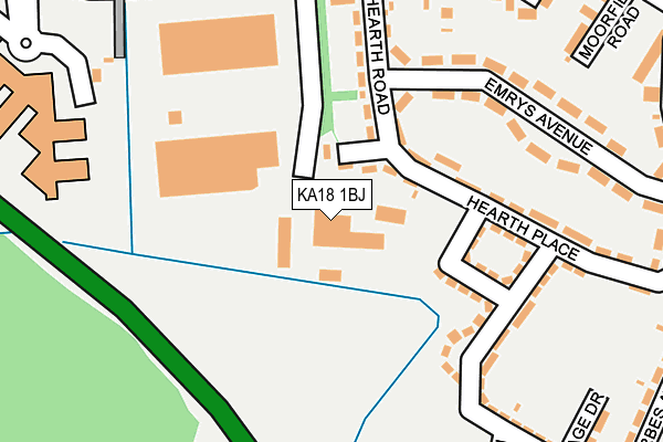 KA18 1BJ map - OS OpenMap – Local (Ordnance Survey)