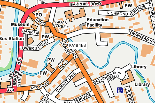 KA18 1BS map - OS OpenMap – Local (Ordnance Survey)