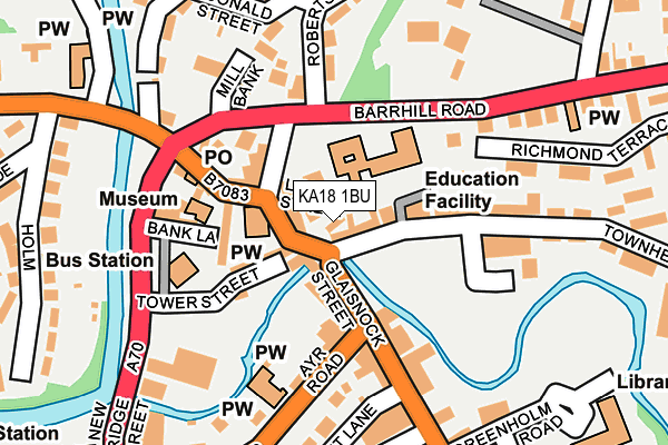 KA18 1BU map - OS OpenMap – Local (Ordnance Survey)