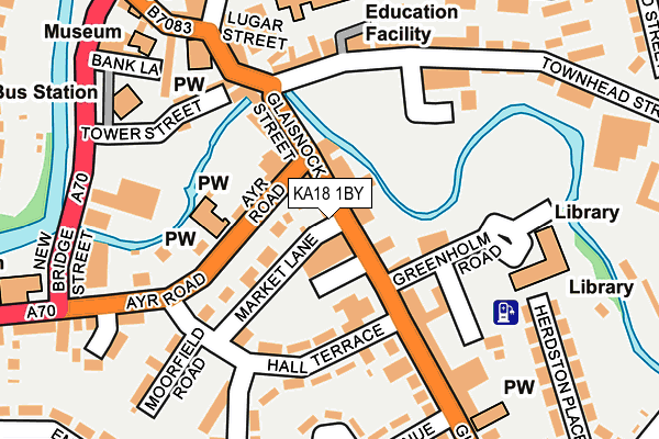 KA18 1BY map - OS OpenMap – Local (Ordnance Survey)
