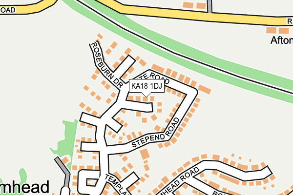 KA18 1DJ map - OS OpenMap – Local (Ordnance Survey)