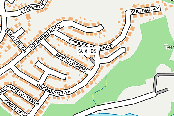 KA18 1DS map - OS OpenMap – Local (Ordnance Survey)