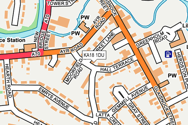 KA18 1DU map - OS OpenMap – Local (Ordnance Survey)