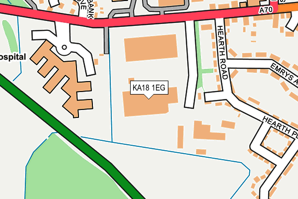 KA18 1EG map - OS OpenMap – Local (Ordnance Survey)
