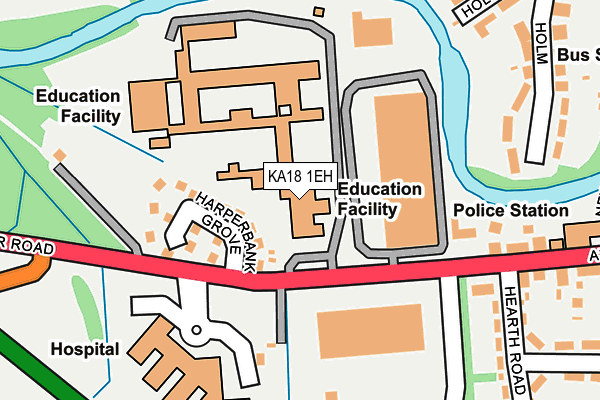 KA18 1EH map - OS OpenMap – Local (Ordnance Survey)