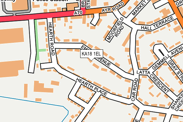 KA18 1EL map - OS OpenMap – Local (Ordnance Survey)