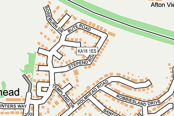 KA18 1ES map - OS OpenMap – Local (Ordnance Survey)