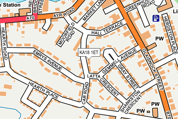 KA18 1ET map - OS OpenMap – Local (Ordnance Survey)