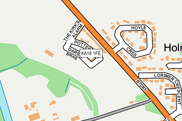 KA18 1FE map - OS OpenMap – Local (Ordnance Survey)