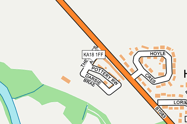 KA18 1FF map - OS OpenMap – Local (Ordnance Survey)