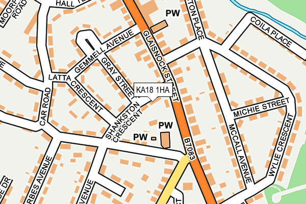 KA18 1HA map - OS OpenMap – Local (Ordnance Survey)