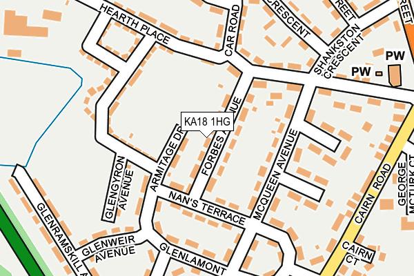 KA18 1HG map - OS OpenMap – Local (Ordnance Survey)