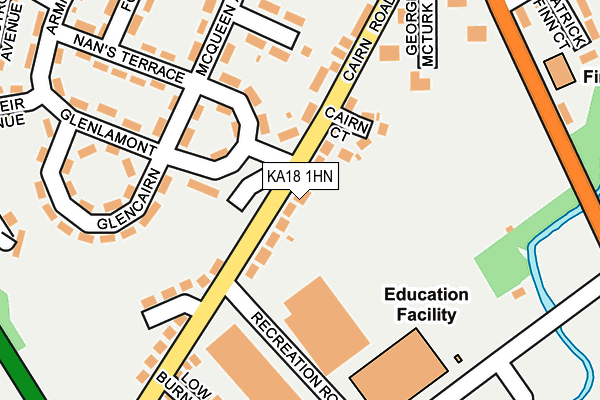 KA18 1HN map - OS OpenMap – Local (Ordnance Survey)