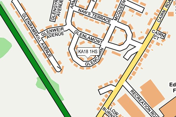 KA18 1HS map - OS OpenMap – Local (Ordnance Survey)