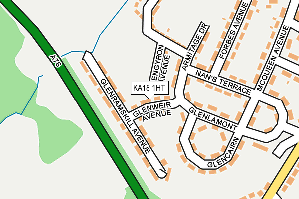 KA18 1HT map - OS OpenMap – Local (Ordnance Survey)