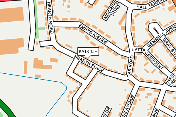 KA18 1JE map - OS OpenMap – Local (Ordnance Survey)