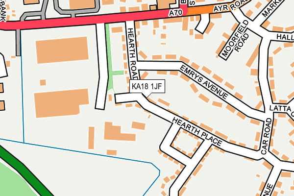 KA18 1JF map - OS OpenMap – Local (Ordnance Survey)