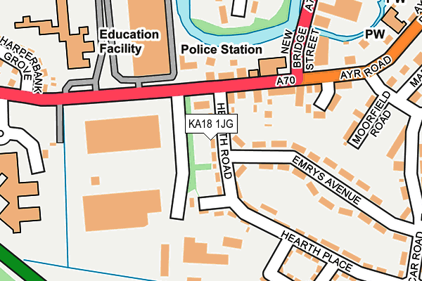 KA18 1JG map - OS OpenMap – Local (Ordnance Survey)