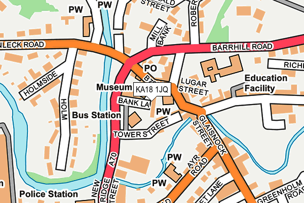 KA18 1JQ map - OS OpenMap – Local (Ordnance Survey)