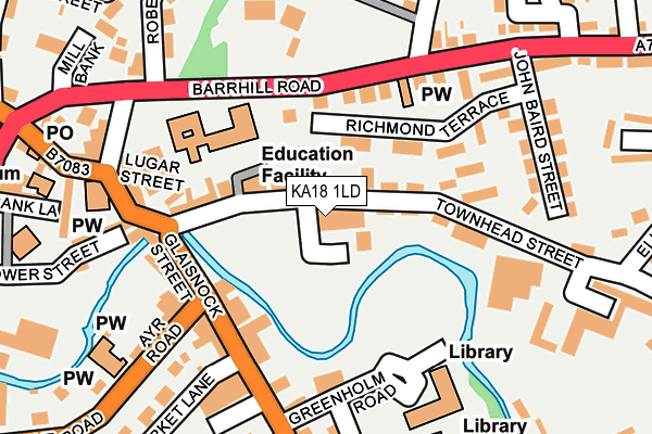 KA18 1LD map - OS OpenMap – Local (Ordnance Survey)