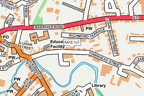 KA18 1LF map - OS OpenMap – Local (Ordnance Survey)