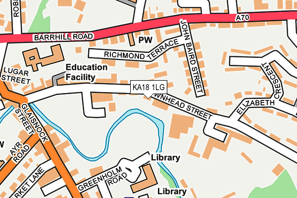 KA18 1LG map - OS OpenMap – Local (Ordnance Survey)