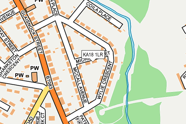 KA18 1LR map - OS OpenMap – Local (Ordnance Survey)