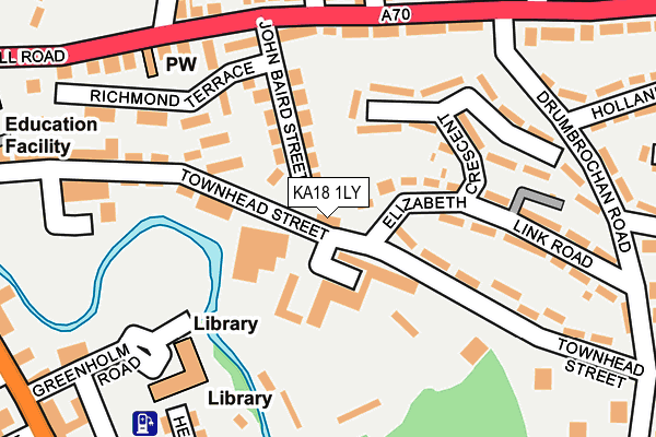 KA18 1LY map - OS OpenMap – Local (Ordnance Survey)