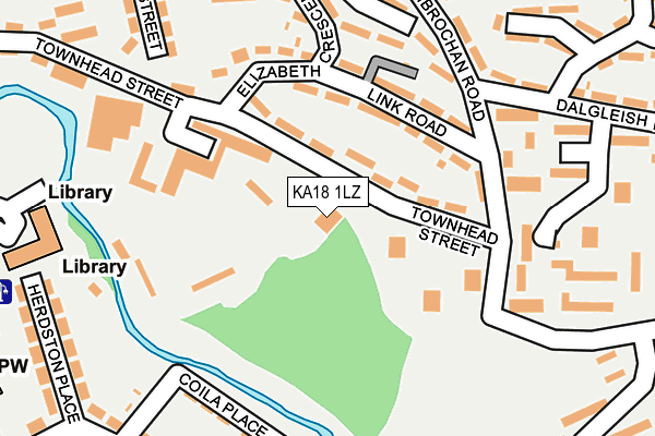 KA18 1LZ map - OS OpenMap – Local (Ordnance Survey)